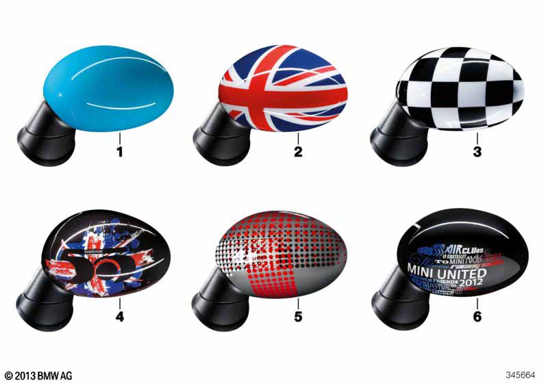 Exterior mirror caps - R5x, R6x