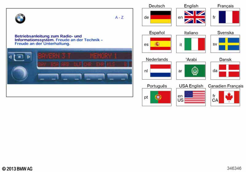 Genuine BMW 01419788081 E38 Operating Instructions, Radio 