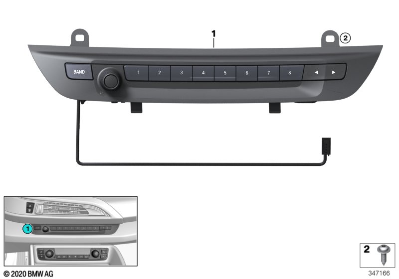 Genuine BMW 64116813596 I12 I12 Operating Unit Audio (Inc. i8) | ML Performance UK Car Parts