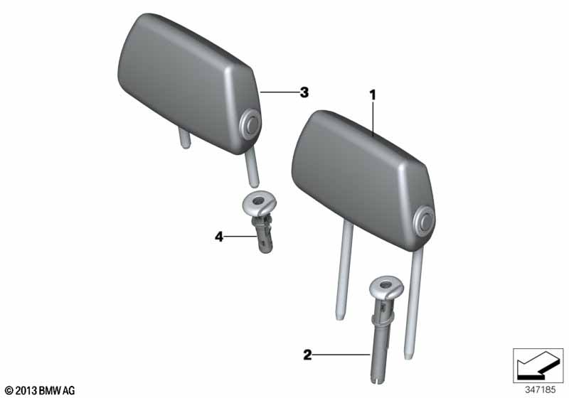 Rear seat head restraint