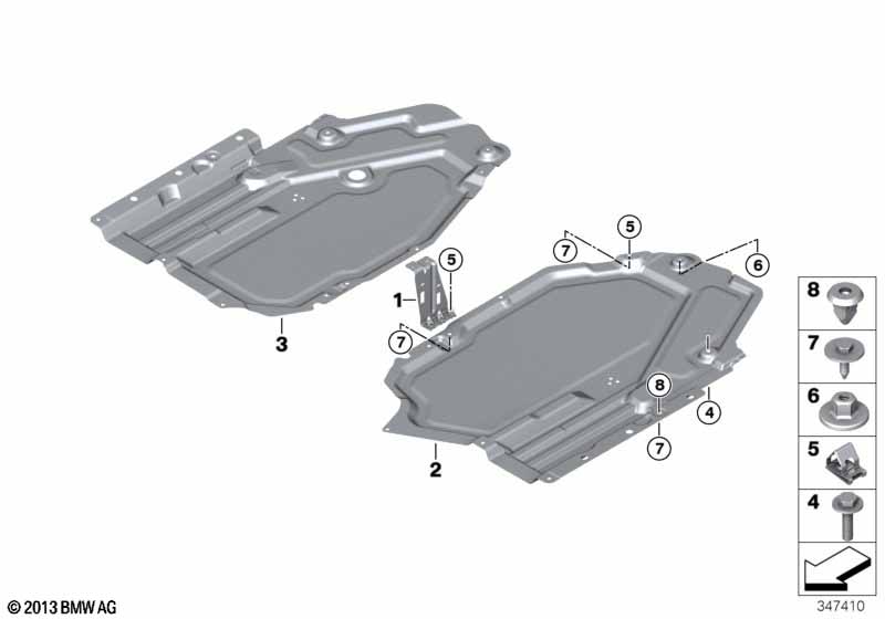 Underbody paneling, rear