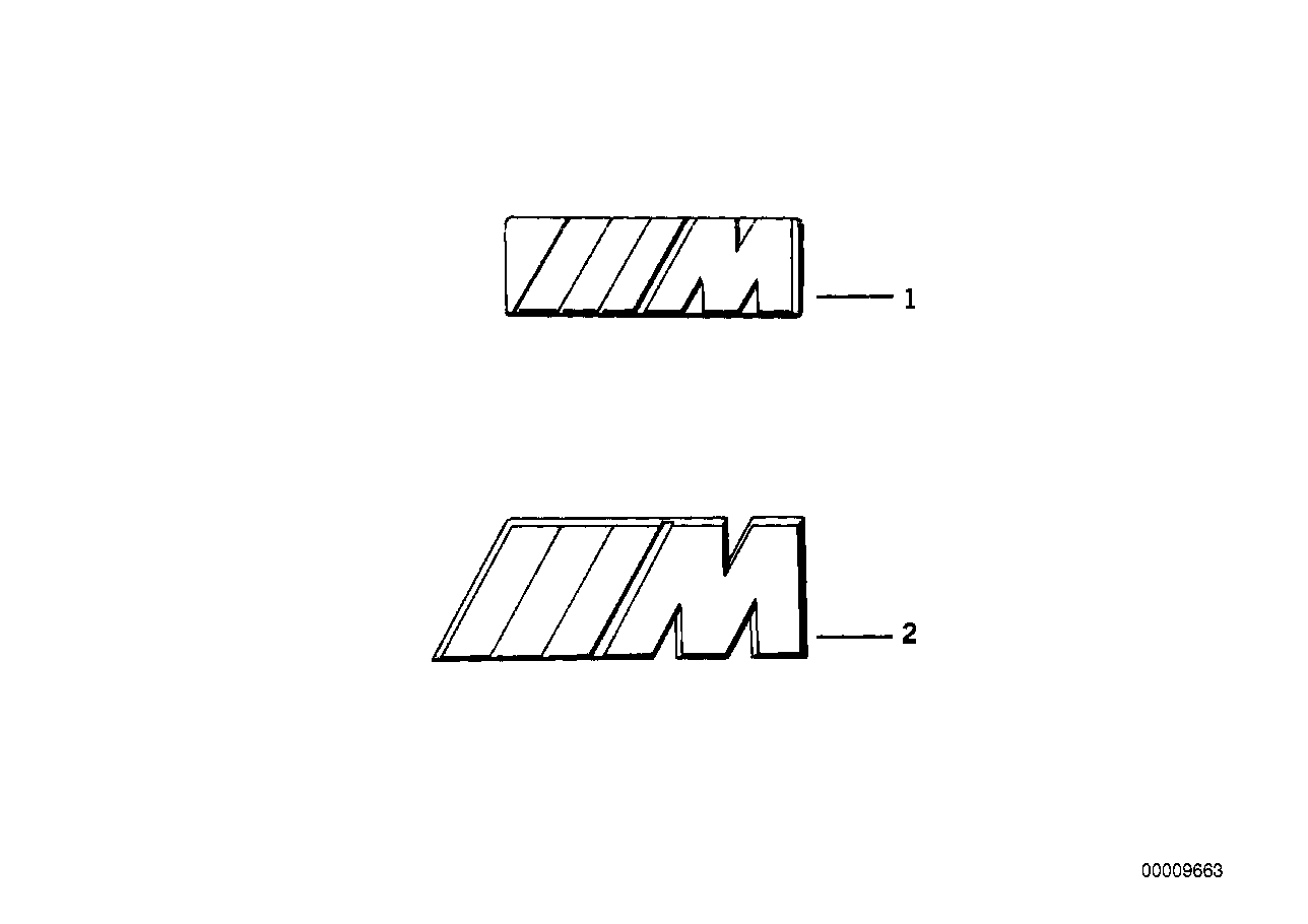 Genuine BMW 51142250811 E36 Letter 