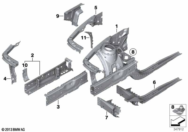 Wheelhouse/engine support