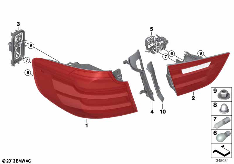 Genuine BMW 63217366075 Bulb Socket,Rear Light In Trunk Lid,Left (Inc. 328iX, 328i & 335dX) | ML Performance EU Car Parts
