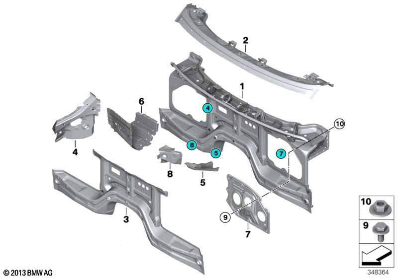 Splash wall parts