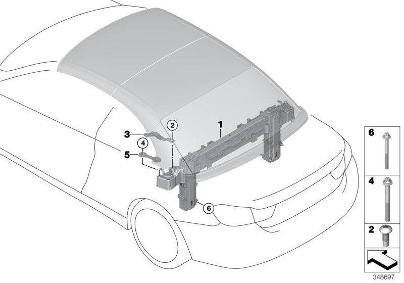 Genuine BMW 54627290646 F83 F33 Rollover Protection (Inc. 425d, 430d & 420i) | ML Performance UK Car Parts