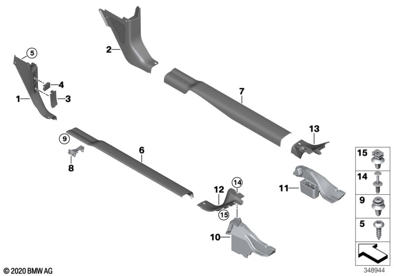 Genuine BMW 07147336455 I15 Clip (Inc. i3 94Ah, i3s 94Ah Rex & i3 60Ah Rex) | ML Performance UK Car Parts