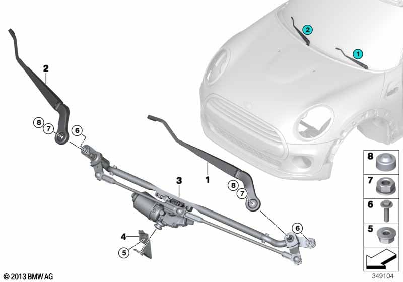 Single wiper parts