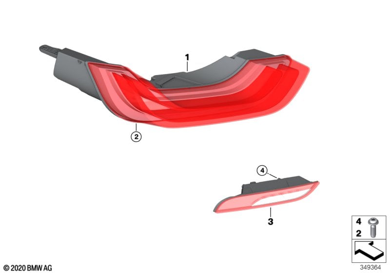 Genuine BMW 63217310784 I15 Rear Light, Led, Bumper, Right (Inc. i8) | ML Performance UK Car Parts