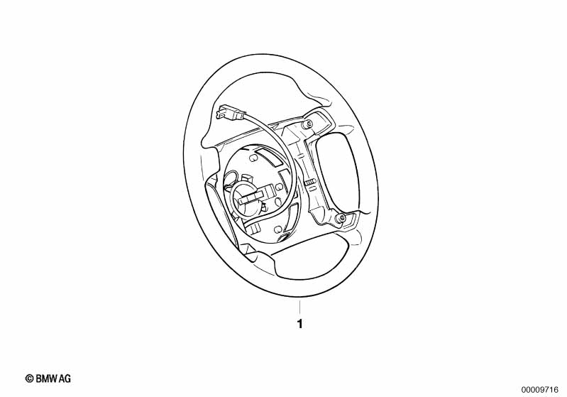 M leather-covered steering wheel rim I
