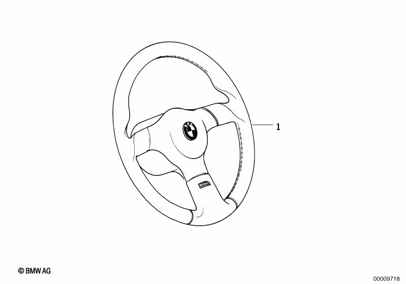 M leather-cov. sport steering wheel I