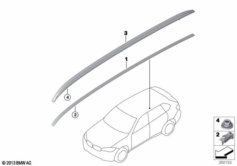 Roof moulding/Roof rail