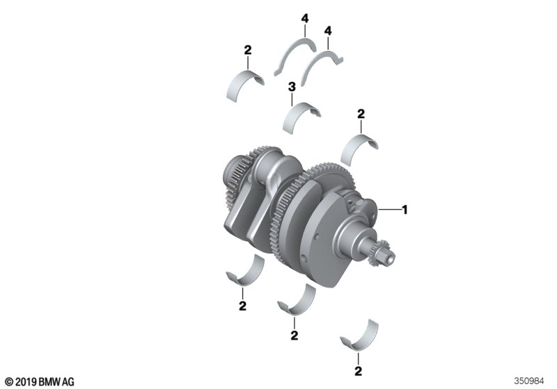 Genuine BMW 11218528897 Crankshaft (Inc. i3s 120Ah Rex, i3 94Ah Rex & i3s 94Ah Rex) | ML Performance UK Car Parts