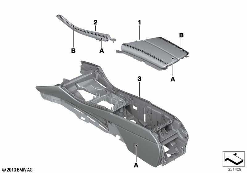 Indiv. center console/Center armrest