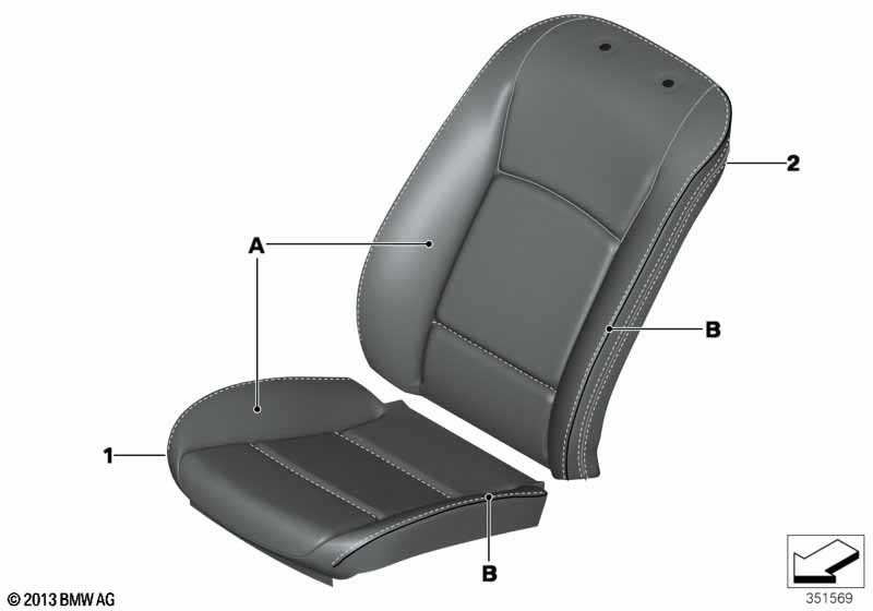 Indiv.cover, basic seat, front