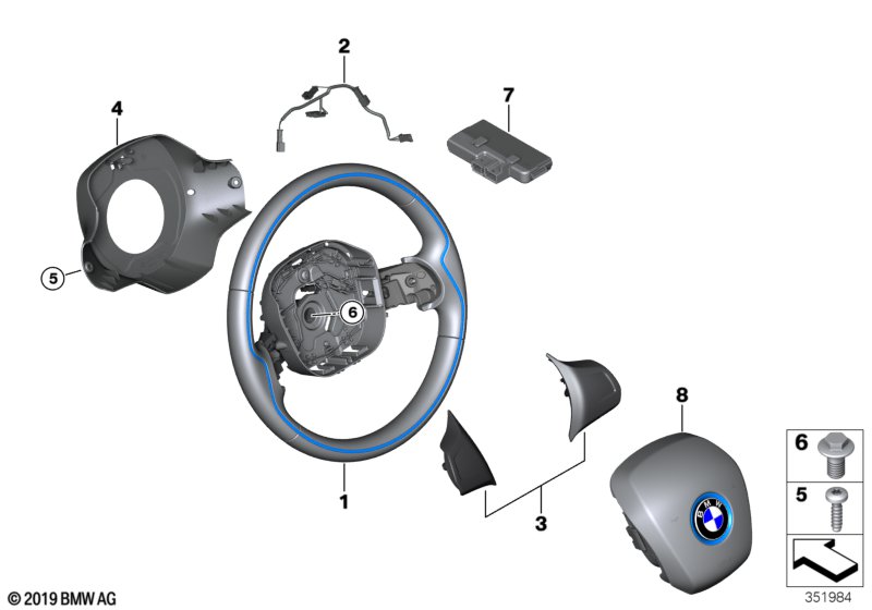 Leather steering wheel