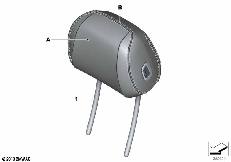 Individual headrest, front
