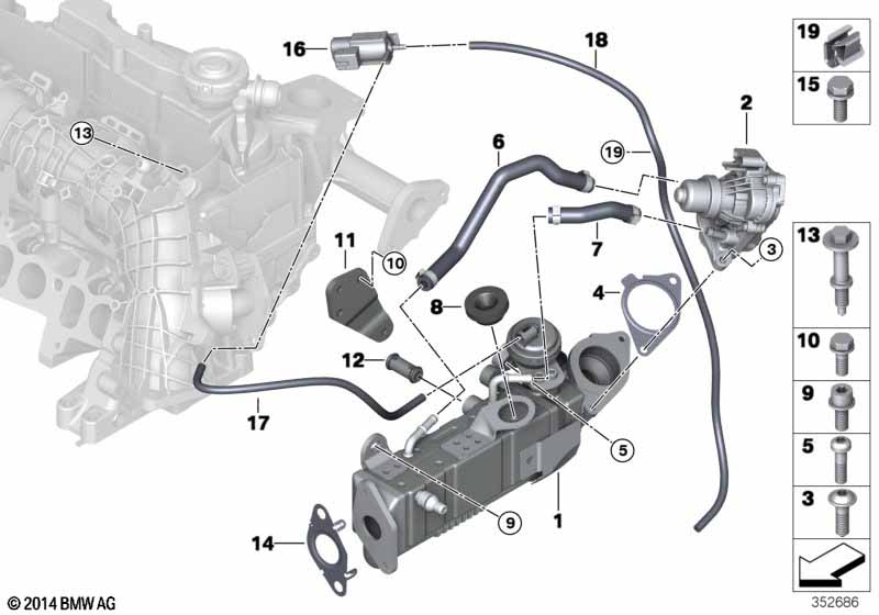 Genuine BMW 11718575402 Hose For Egr Cooler (Inc. Cooper SD, Cooper D 2.0 & Cooper D ALL4 2.0) | ML Performance UK Car Parts
