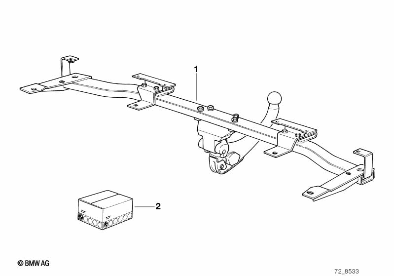 Retrofit kit, towing hitch detachable
