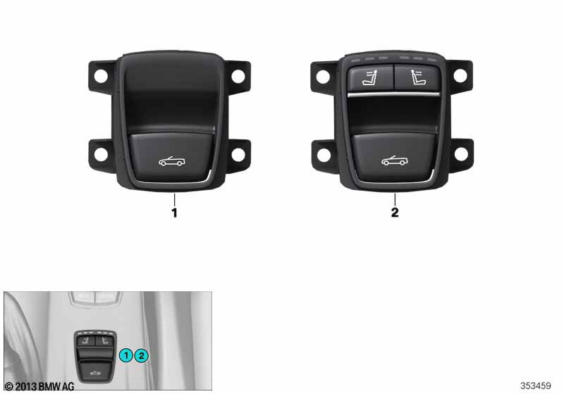 Switch, top, neck heater