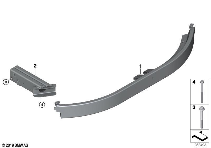 Genuine BMW 51127336300 Carrier, Bumper Rear (Inc. i8) | ML Performance UK Car Parts