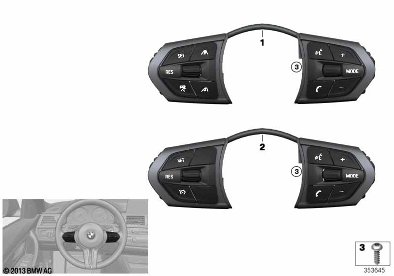 Switch,st. wheel, multifunction M-Sport