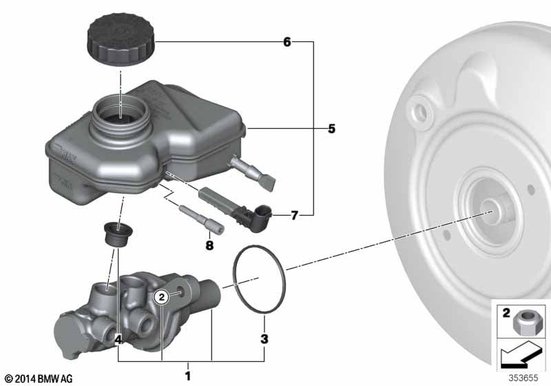 Brake master cylinder/expansion tank