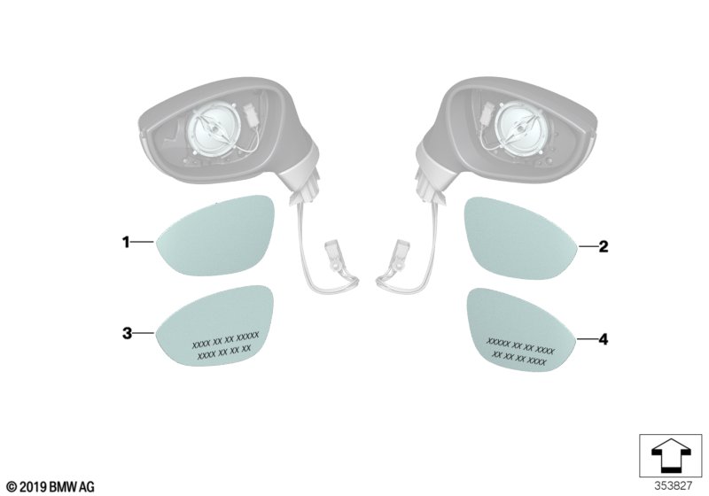 Genuine BMW 51167251687 E89 Mirror Glas Heated Plane Left (Inc. Z4) | ML Performance UK Car Parts