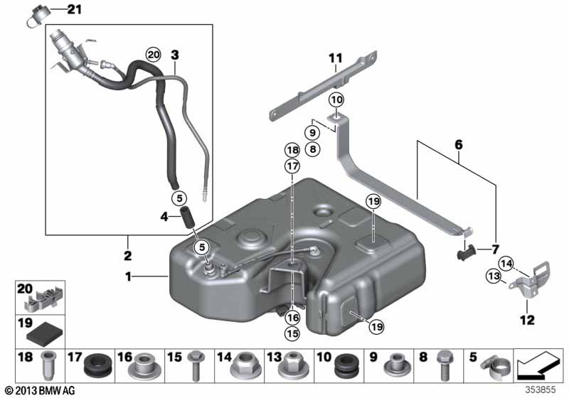 Genuine BMW 16197286064 Scr Container (Inc. 520dX, 535d & 520d) | ML Performance EU Car Parts