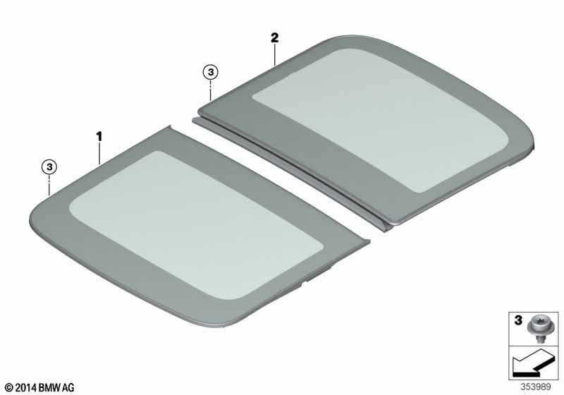 Panorama glass roof glass panel