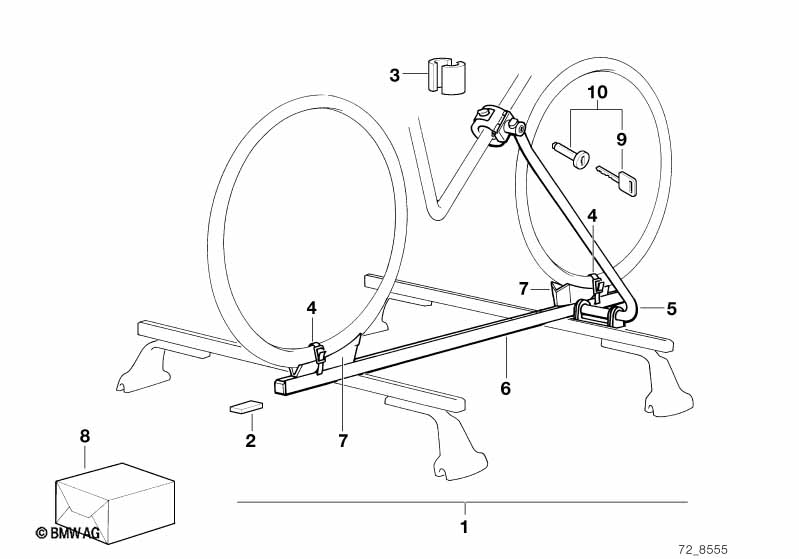 Touring bicycle holder