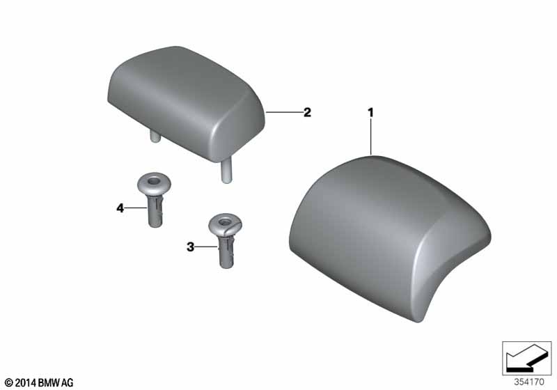 Genuine BMW 52207377356 F16 Head Restraint, Outer, Leather LCSW SCHWARZ (Inc. X6) | ML Performance UK Car Parts