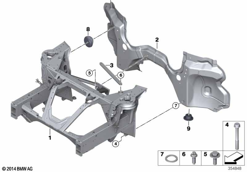 Genuine BMW 39106860634 I15 Seal, Cross Brace, Rear Upper (Inc. i8) | ML Performance US Car Parts