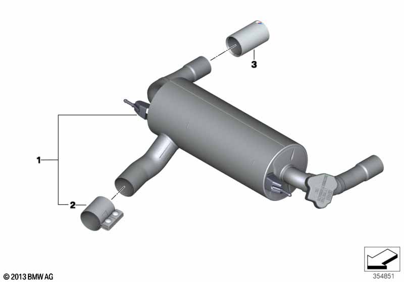 BMW M Performance muffler - system