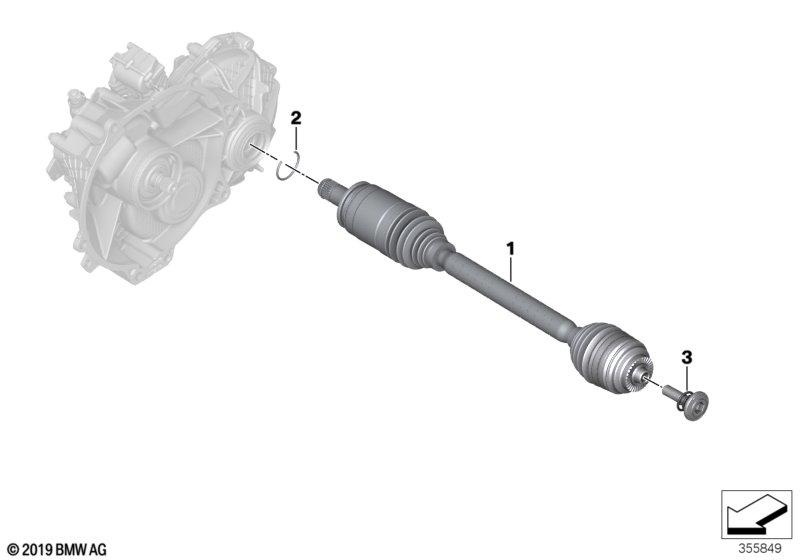 E-transmission output shaft