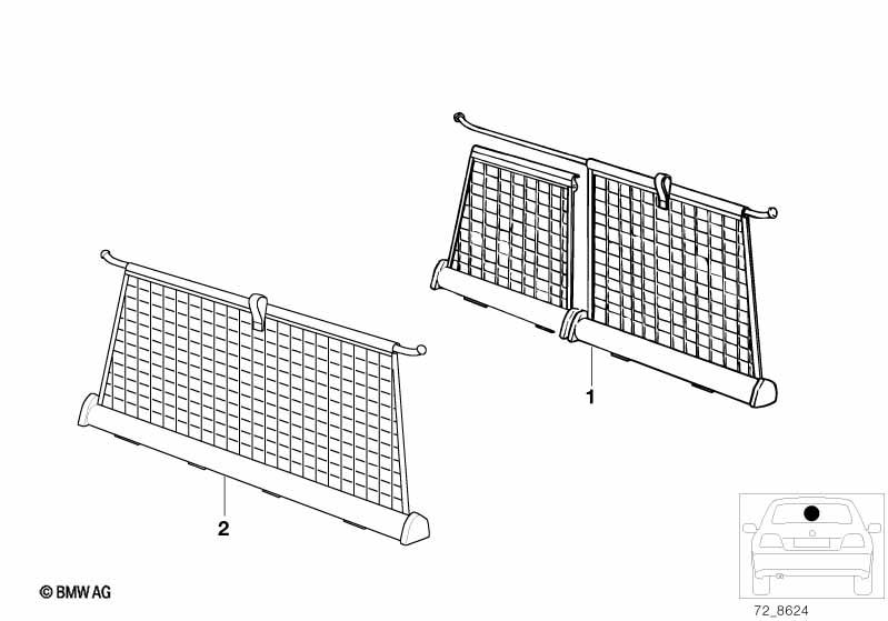Installation kit for trunk room net