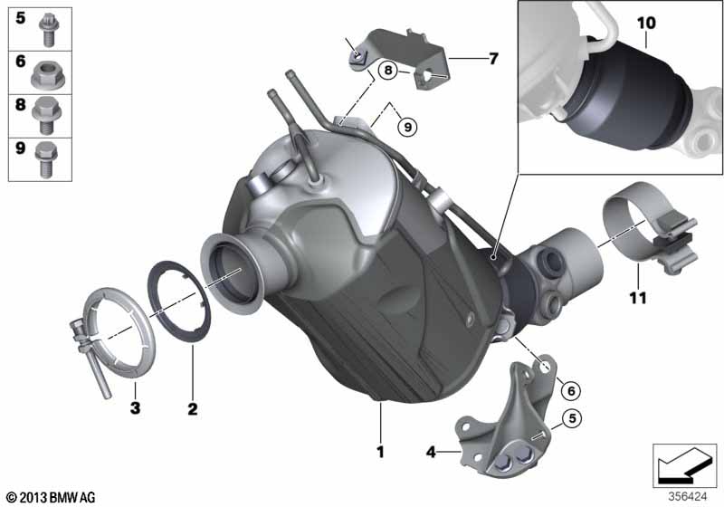 Genuine BMW 18308573798 F15 Exch Catalytic Converter Close To Engine EU3 (Inc. X5) | ML Performance EU Car Parts