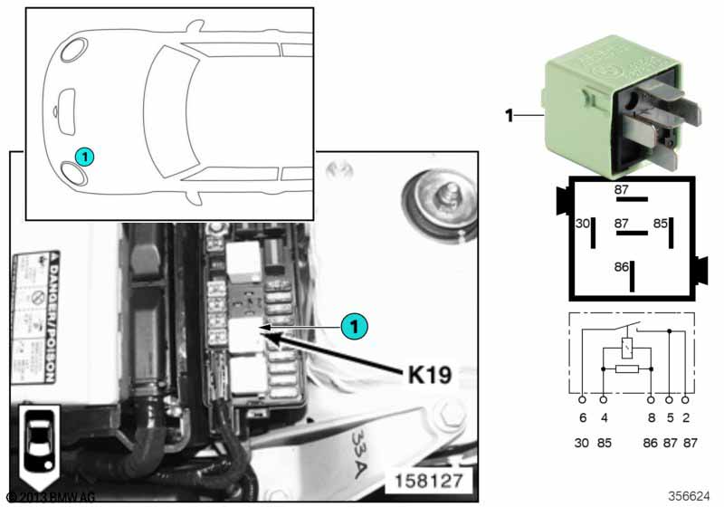 Relay for a/c compressor K19