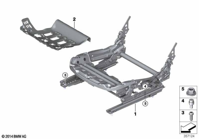 Genuine BMW 52107354547 I15 I12 Seat Pan (Inc. i8) | ML Performance EU Car Parts