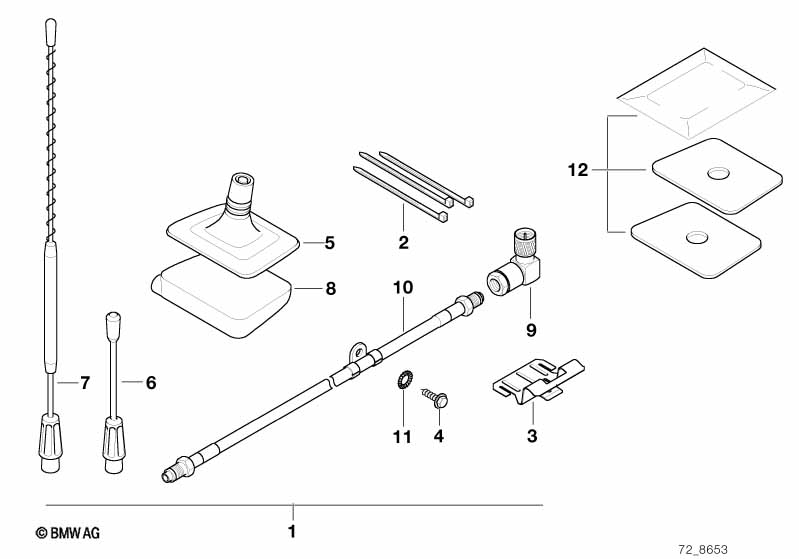 Retrofit kit, window antenna