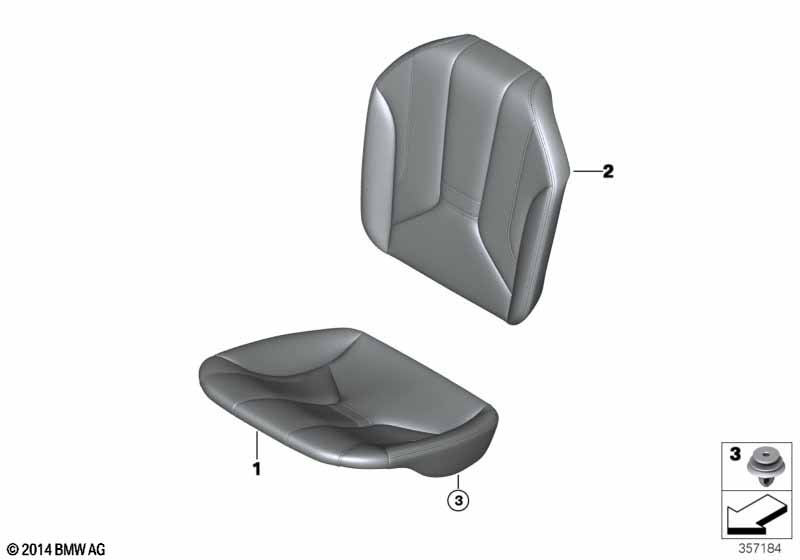 Genuine BMW 52206997758 I12 Seat Upholstery Cloth/Leather FROZEN YELLOW (Inc. i8) | ML Performance UK Car Parts