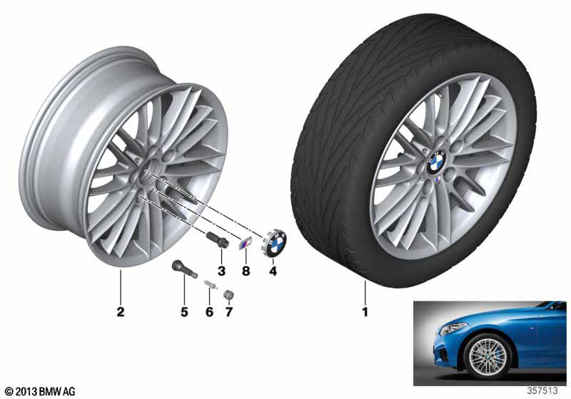 BMW LA wheel M Double Spoke 460 - 17''