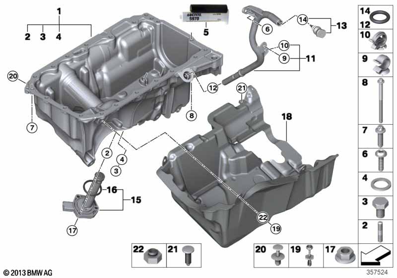 Genuine BMW 11137809124 F15 Oil Pan (Inc. X5 25d & X5 25dX) | ML Performance UK Car Parts