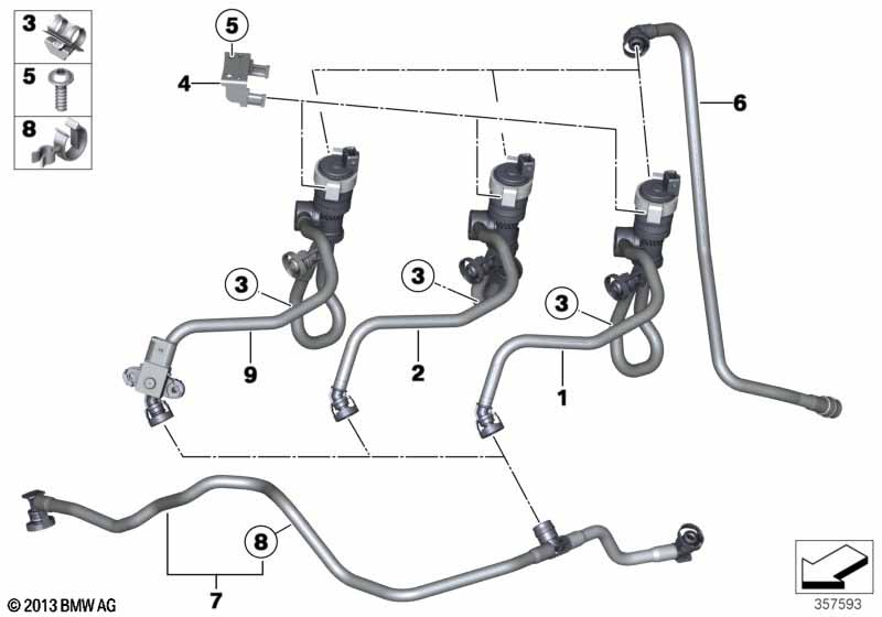 Genuine BMW 13907636129 F25 F26 Fuel Tank Breather Line (Inc. X3) | ML Performance EU Car Parts