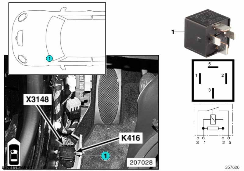 รีเลย์ที่ทำความร้อนกระจกหน้า K416