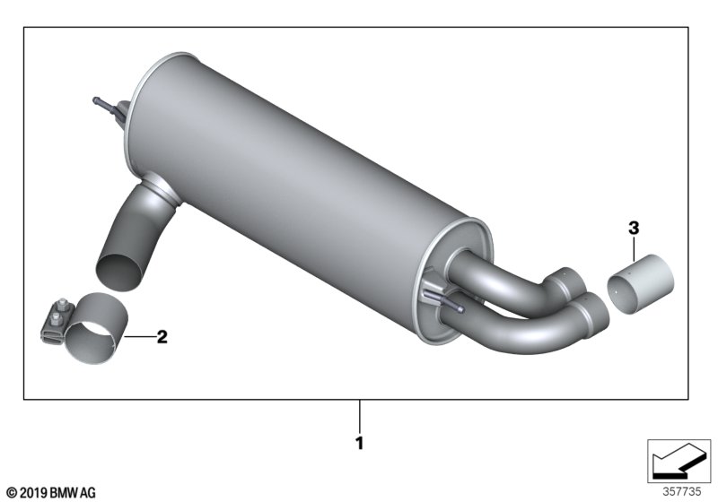 Genuine BMW 18302336864 M Performance Tailpipe Tip, Chrome M PERFORMANCE | Duco Car Parts UK Car Parts