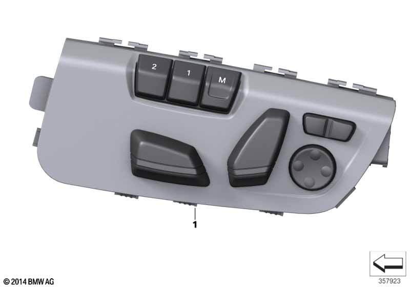 Switch for power seats, Memory, driver