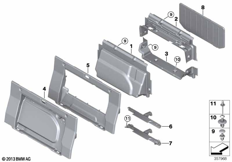Trunk partition trim panel
