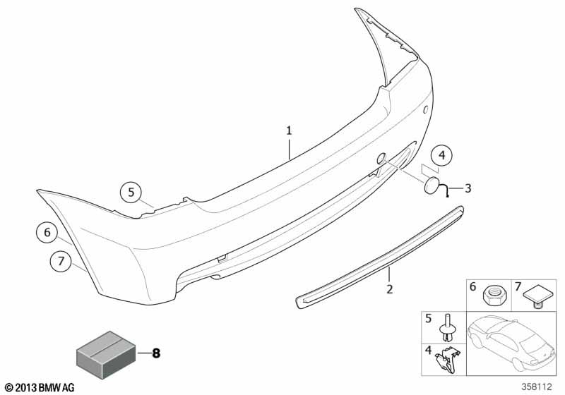 Genuine BMW 51127894798 E46 Flap, Towing Eye, Primed (Inc. 318ti, 316ti & 318td) | ML Performance EU Car Parts