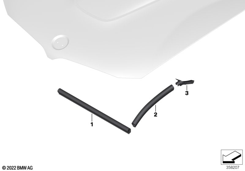 Genuine BMW 51767377153 I15 Seal, Front Left Air Duct (Inc. i8) | ML Performance UK Car Parts
